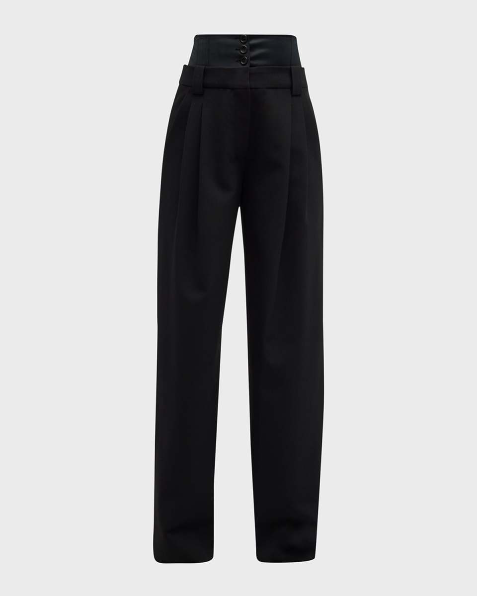 Brady Wide-Leg Double-Waist Pants